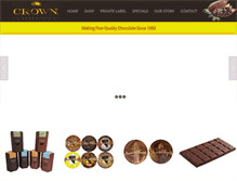 Tablet Screenshot of crownchocolate.com